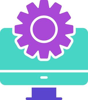 sistema actualizar dos color icono software potenciar Instalar en pc vector