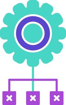 Structure two color icon building organize framework vector