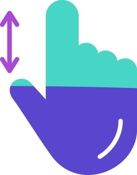 Vertical Scroll two color icon gesture swipe up down vector