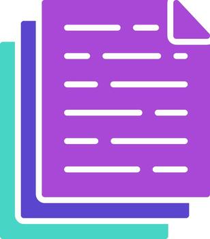 archivos dos color icono documentos datos carpeta vector