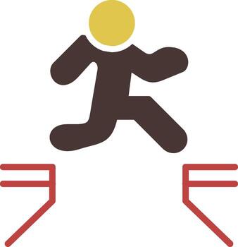 dificultades dos color icono problema desafío dificil vector