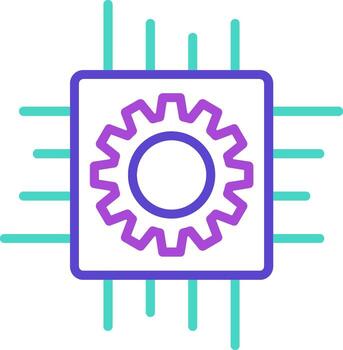 Chip Minimal style Artifex processor electronic micro vector