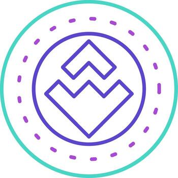 olas mínimo estilo Artifex cripto blockchain moneda vector