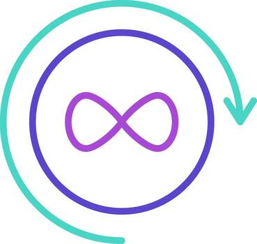 Infinite Minimal style Artifex endless forever limitless vector