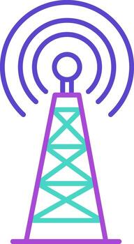 Radio Tower Minimal style Artifex broadcast signal communication vector