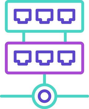 Hub Drawly Stenciled Vectoring network connect device vector