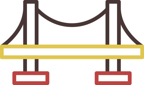 Bridge Drawly Stenciled Vectoring structure connect river vector