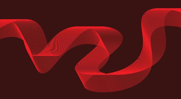 Abstract Blend Lines Wavy Curved Background Color Red Design Illustration vector