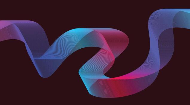 Abstract Blend Lines Wavy Curved Gradient Background Design Illustration vector