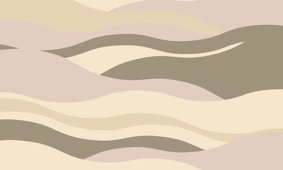 Serene abstract wave pattern in muted earth tones. Perfect for backgrounds, website designs, or print projects seeking a calm, minimalist aesthetic. Evokes feelings of tranquility and natural beauty. vector