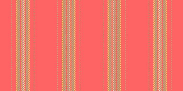 Marge lines textile stripe, multi texture fabric. Gntricate vertical background seamless pattern in red and green colors. vector