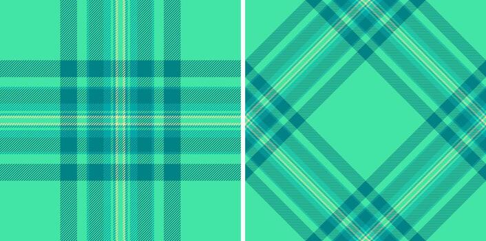 Tartan check pattern of textile seamless fabric with a background texture plaid. Set in neon colors for fashion bandanas in cool style. vector