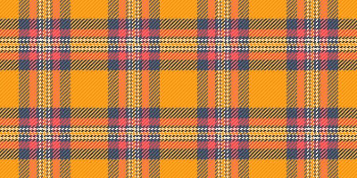 vibrante naranja y rojo tartán patrón, Perfecto para textil diseño, vestir, o otoñal temática proyectos el negrita intersectando líneas crear un texturizado, cálido, y visualmente atractivo diseño. vector