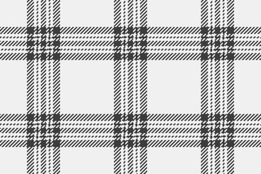 Rag tartan texture fabric, backdrop background check. Gingham plaid pattern seamless textile in white and grey colors. vector