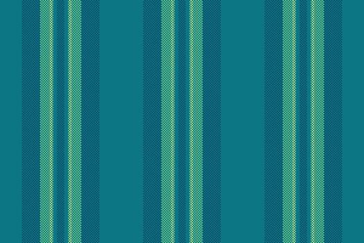Aosy fabric seamless textile, basic background vertical lines. Clain stripe texture pattern in cyan and green colors. vector