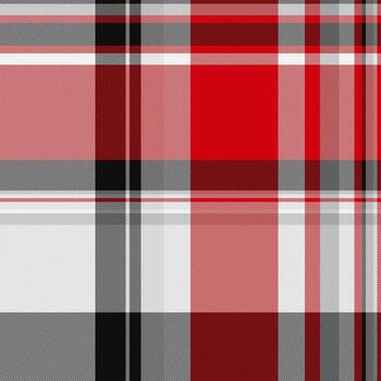 Softness textile seamless background, pretty pattern check plaid. Top fabric tartan texture in white and red colors. vector