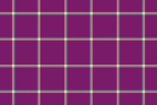 Vibrant, pixelated plaid pattern with a retro feel. Texture for textiles, backgrounds, or graphic design. Evokes nostalgia and digital artistry. Versatile vector