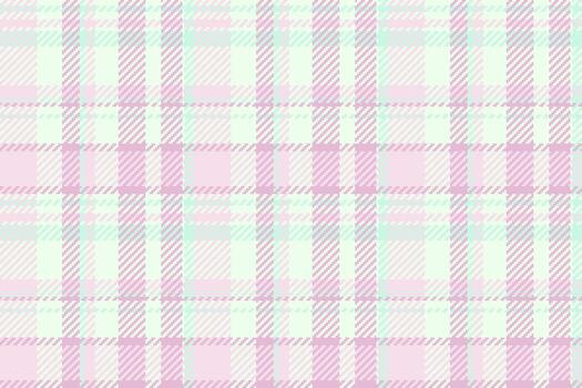 Pastel plaid pattern with a delicate woven texture. Soft pink, mint, cream create a gentle, seamless repeat. Ideal for backgrounds, textiles, and design projects. vector
