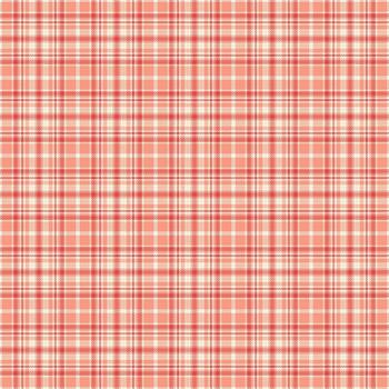 Realistic seamless fabric background, ethnic pattern tartan. Scottish check textile texture plaid in red and old lace colors. vector