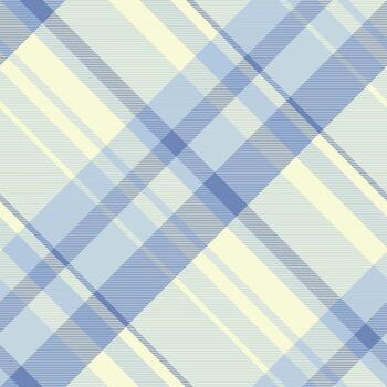 Seamless plaid pattern. Gentle blue and beige crisscross lines create a calming, sophisticated effect. Ideal for textiles, backdrops, or digital designs. vector