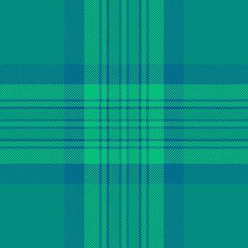 Vertical plaid pattern tartan, repetition texture seamless. Beautiful textile check fabric background in teal and cyan colors. vector