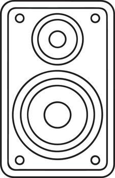 a two way speaker system with woofer and tweeter vector