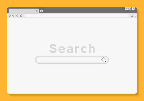 Web browser window mockup. User interface template vector