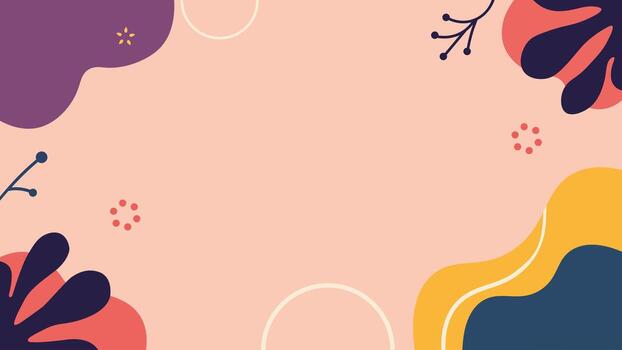 Peach Background with Abstract Floral Elements Modern Design for Branding and Marketing vector