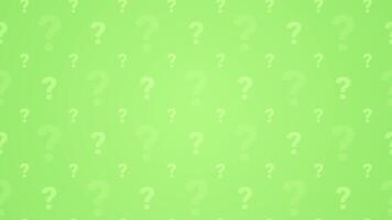enkel rena vibrerande grön horisontell bakgrund med animerad subtil fråga mark mönster video