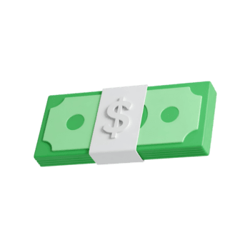 creando un apilar de dinero 3d modelo con transparente fondo, ilustrando financiero conceptos visualmente. png