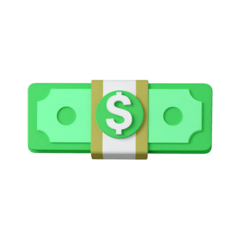 Create a Stack of Money with a Transparent Background Using 3D Modeling png