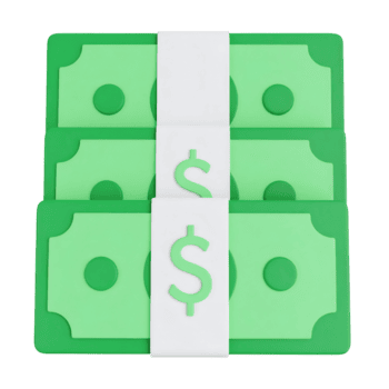 crio realista pilhas do dinheiro com transparente fundo, usando 3d modelagem Programas técnicas png