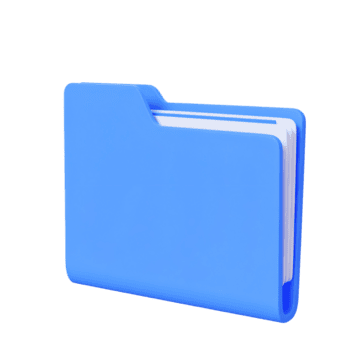 Create a Blue File Folder with Transparent Background Using 3D Modeling Software png