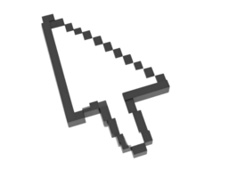 criando uma 3d pixel arte cursor com transparente fundo png