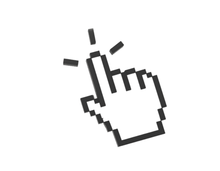 creëren 3d cursor pictogrammen met transparant achtergrond gebruik makend van blender software png