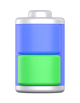 skapa 3d batteri ikon med transparent bakgrund använder sig av blandare programvara png