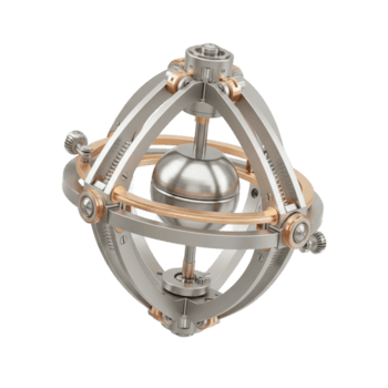 giroscopio strumento per navigazione e stabilizzazione su trasparente sfondo. dispositivo png