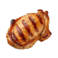 gegrillt Hähnchen Schenkel mit Grill Markierungen auf transparent Hintergrund zum Essen Fotografie png