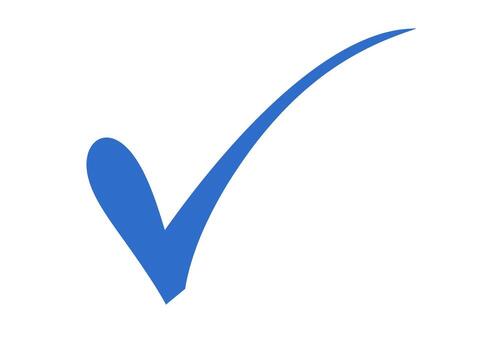 Blue Check Mark Symbol on White Background Approval, Confirmation, and Validation vector
