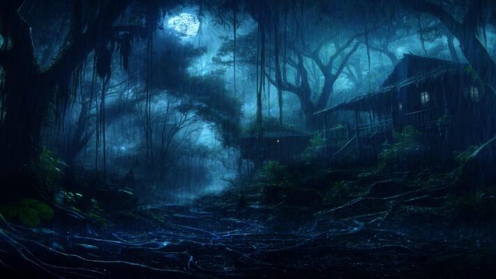 キャンバスドローイング『The forest at night』 キャンバスドローイング『The forest at night』 Amazon.com