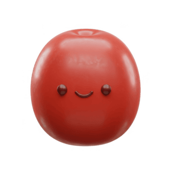isolato rosso Mela con sorridente viso su trasparente sfondo per giocoso design elemento png
