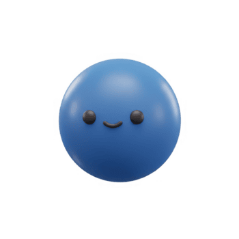 schattig blauw klodder karakter met gemakkelijk glimlachen gezicht en minimalistische ontwerp Aan transparant achtergrond png