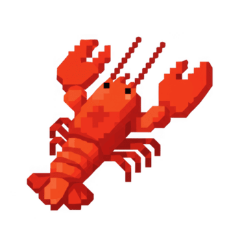 isométrica rojo langosta píxel Arte en transparente antecedentes con visible segmentación y sencillo png