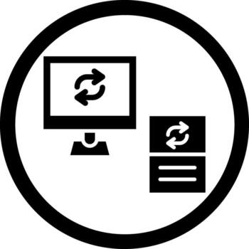 Data Synchronization Gradient Themed Symbol vector
