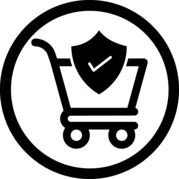 Secure Shopping Subtle User Interface Graphic vector