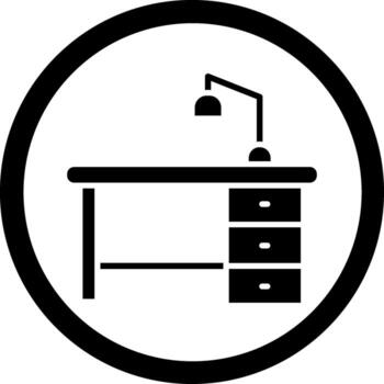 trabajo mesa compacto web icono símbolo vector