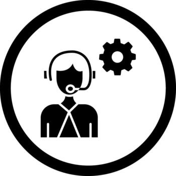 It Support Minimal Graphic Visual Element vector