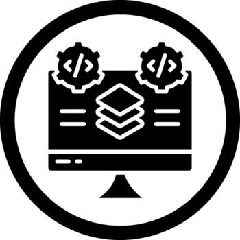 Full Stack Interface Outline Line Graphic vector