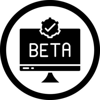 Beta App Based Graphic Design vector