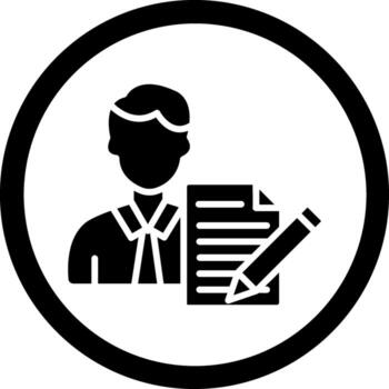 Scriptwriter Minimal Art Style Object vector